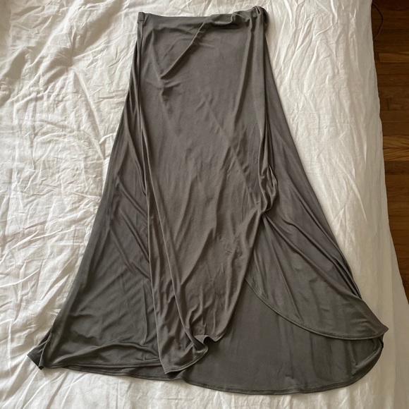 Free People Smoke & Mirrors Green Faux Wrap Maxi - Picture 2 of 4